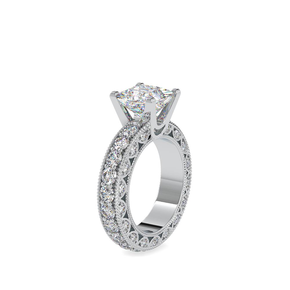 Vintage Princess Diamond Engagement Ring