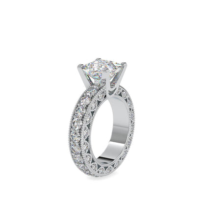 Vintage Princess Diamond Engagement Ring