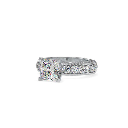 Vintage Princess Diamond Engagement Ring