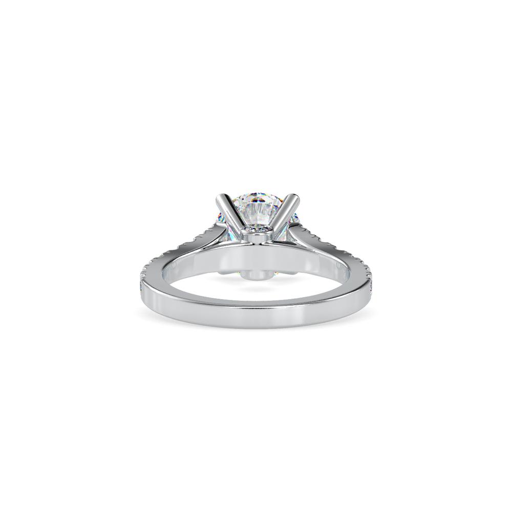 Round 4 Prong Tapered Diamond Engagement Ring