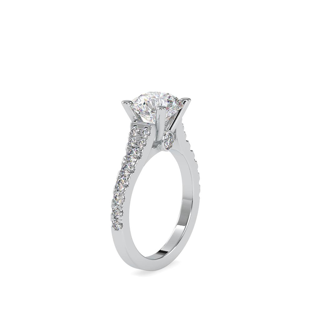 Round 4 Prong Tapered Diamond Engagement Ring
