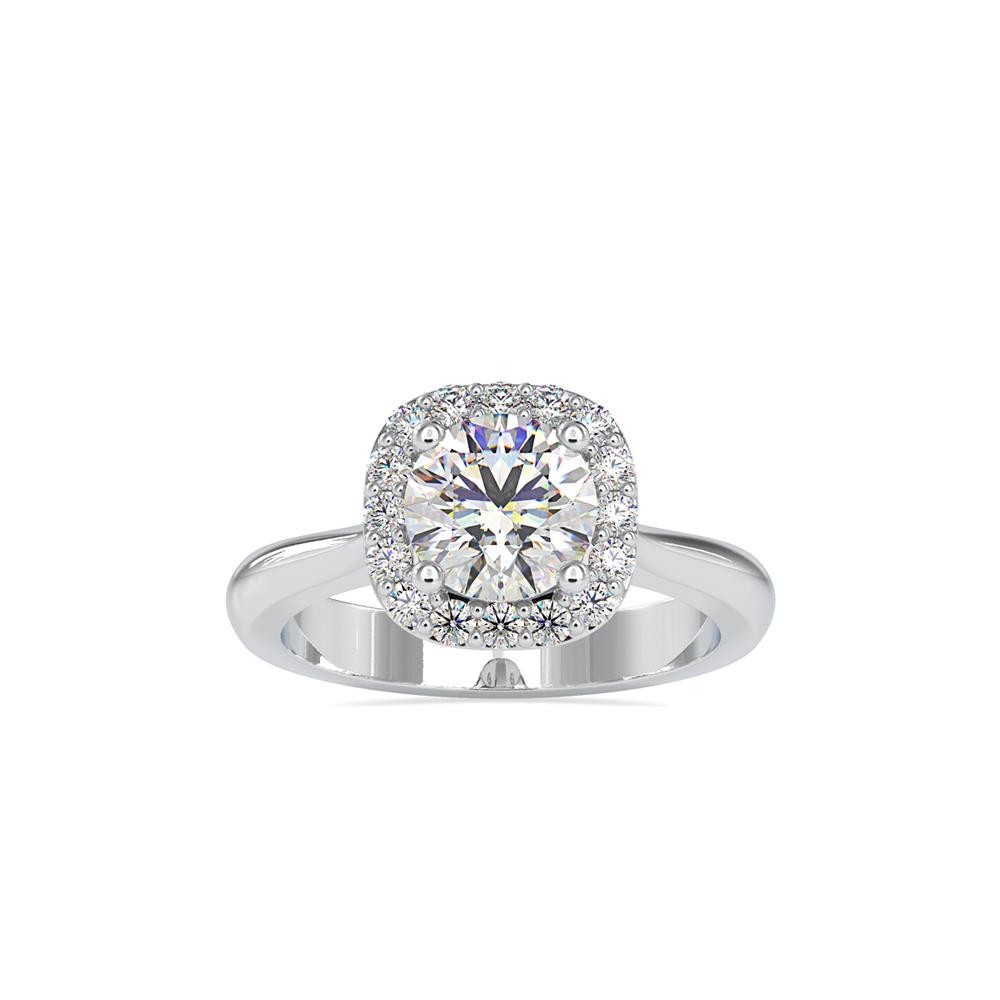 Round Halo Diamond Engagement Ring