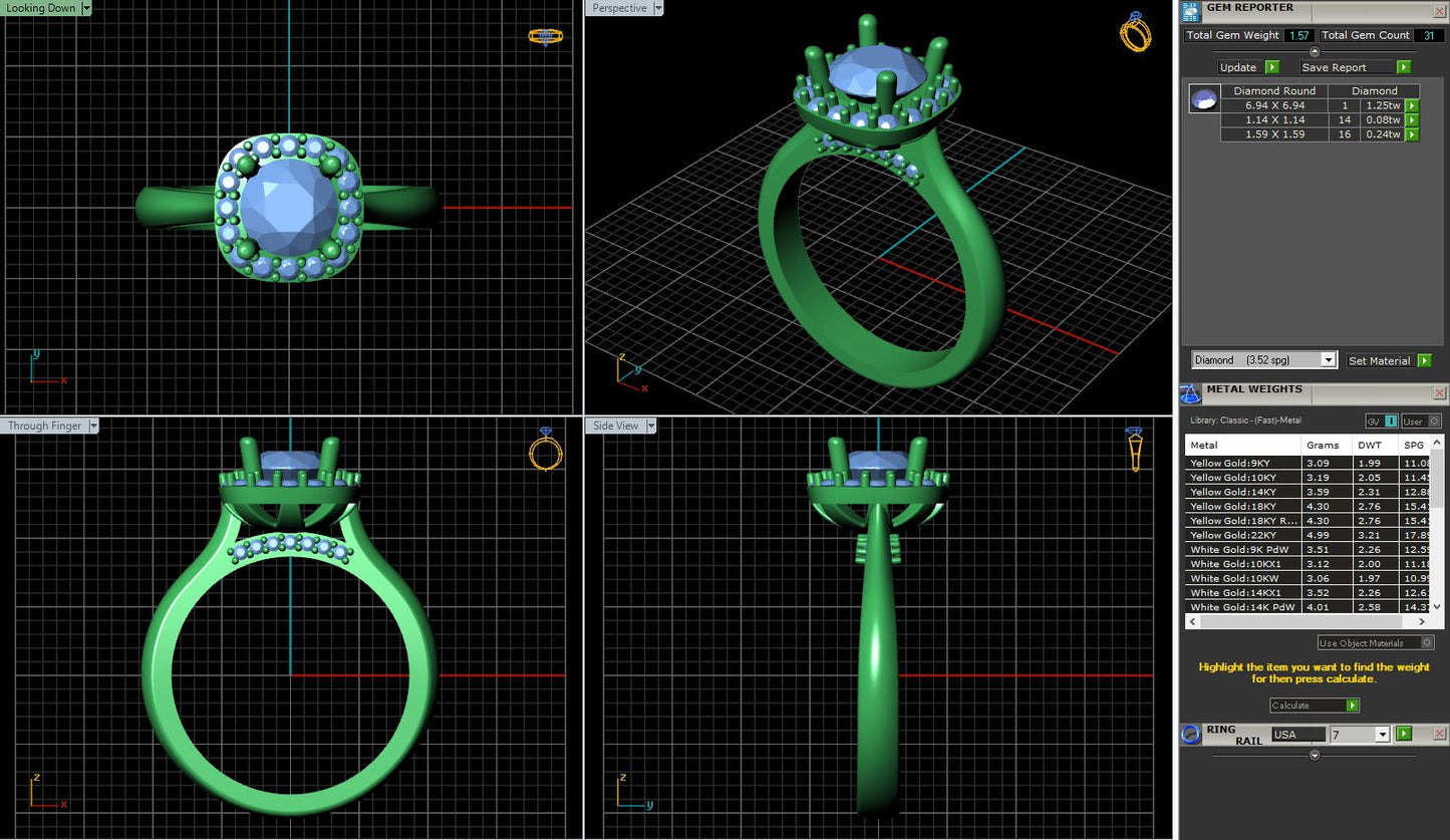 Round Halo Diamond Engagement Ring