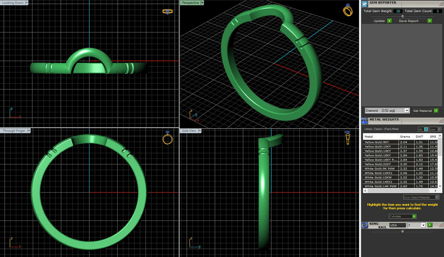 Petite Curved Wedding Ring