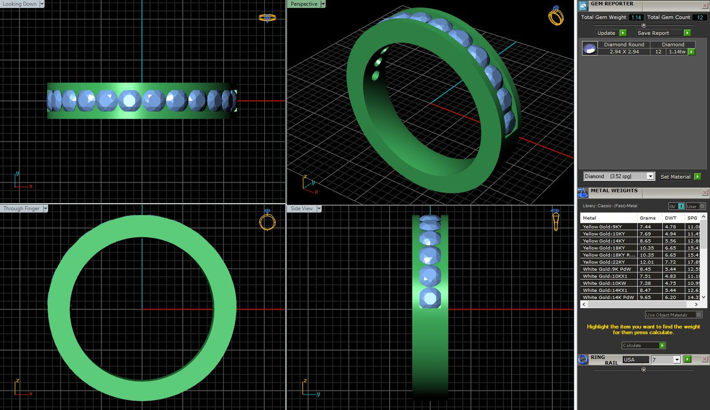 Petite Channel Set Diamond Wedding Ring