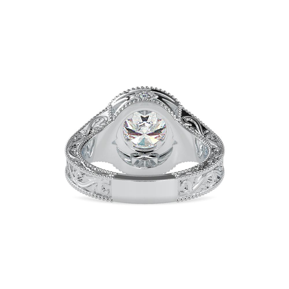 Round Vintage Halo Diamond Engagement Ring