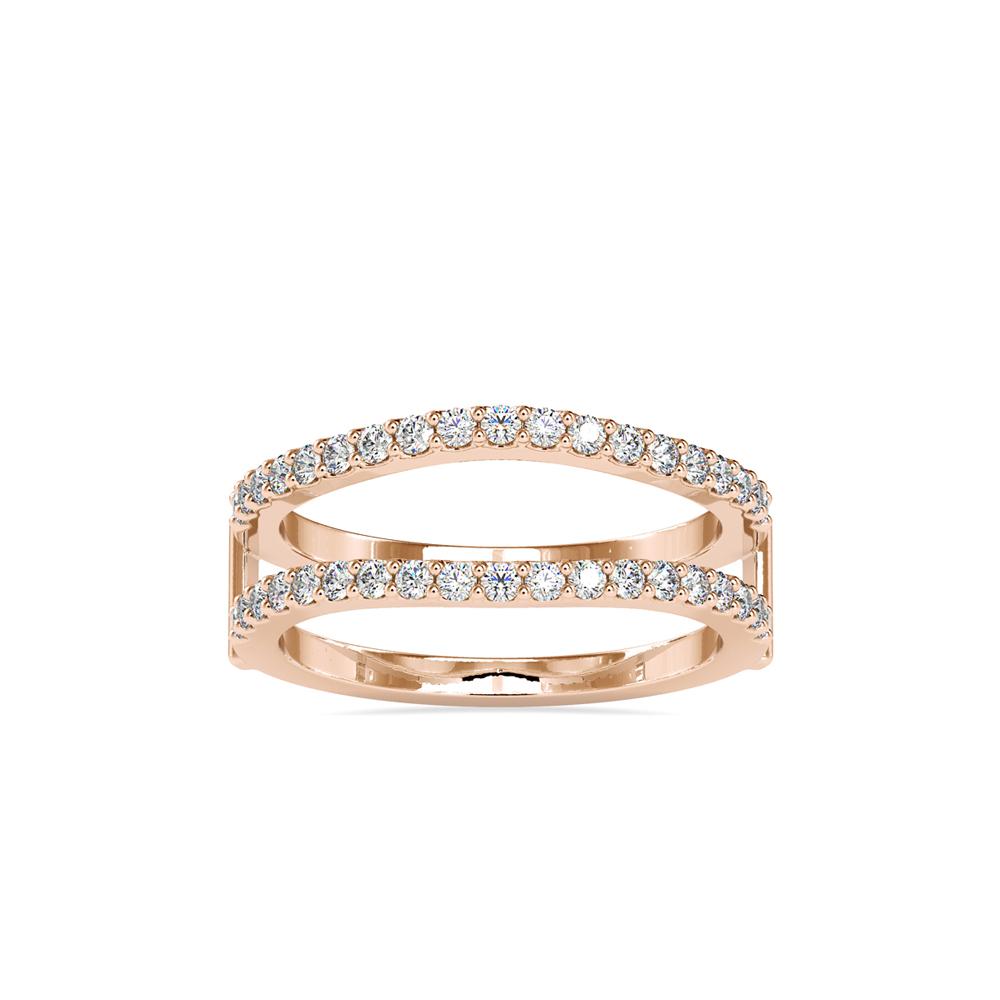 Double Sided Curved Diamond Wedding Ring