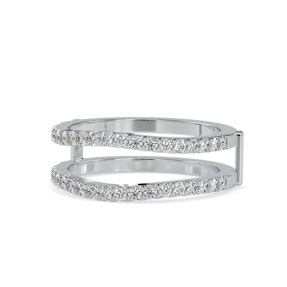 Double Sided Curved Diamond Wedding Ring