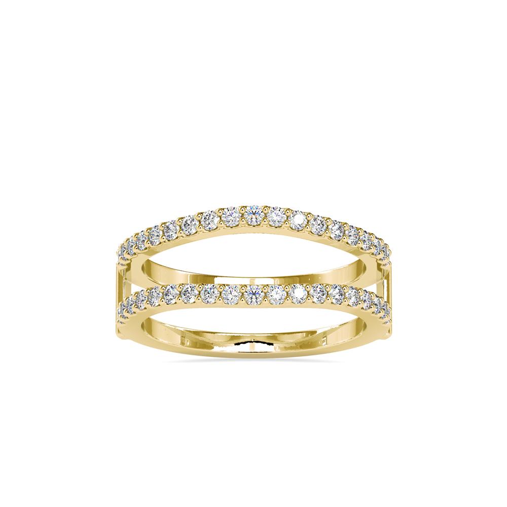 Double Sided Curved Diamond Wedding Ring