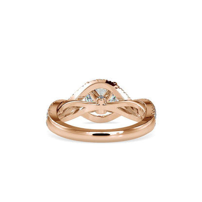 Round 4 Prong Infinity Twist Diamond Engagement Ring