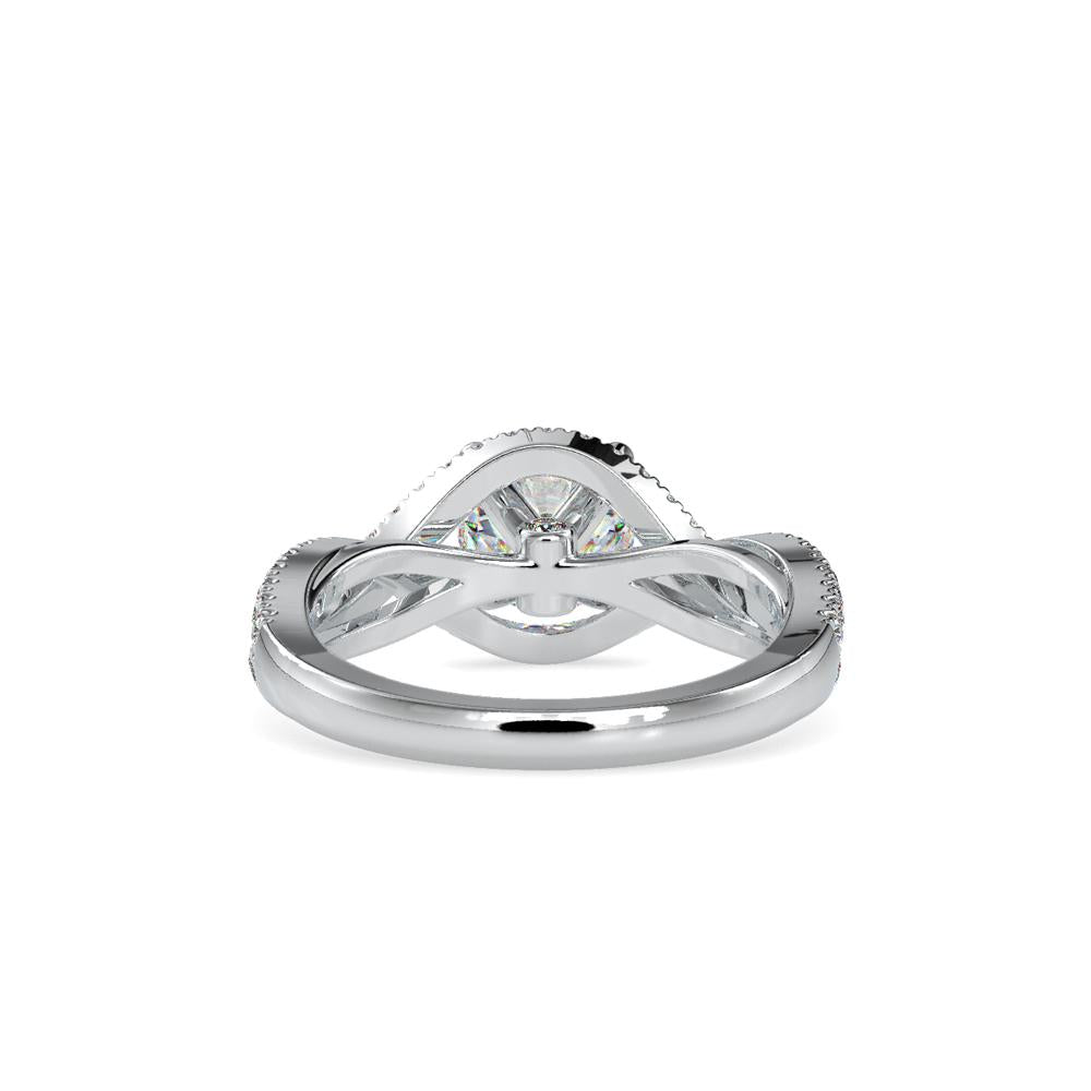 Round 4 Prong Infinity Twist Diamond Engagement Ring
