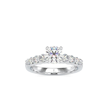 Round 4 prong Diamond Solitaire Engagement Ring