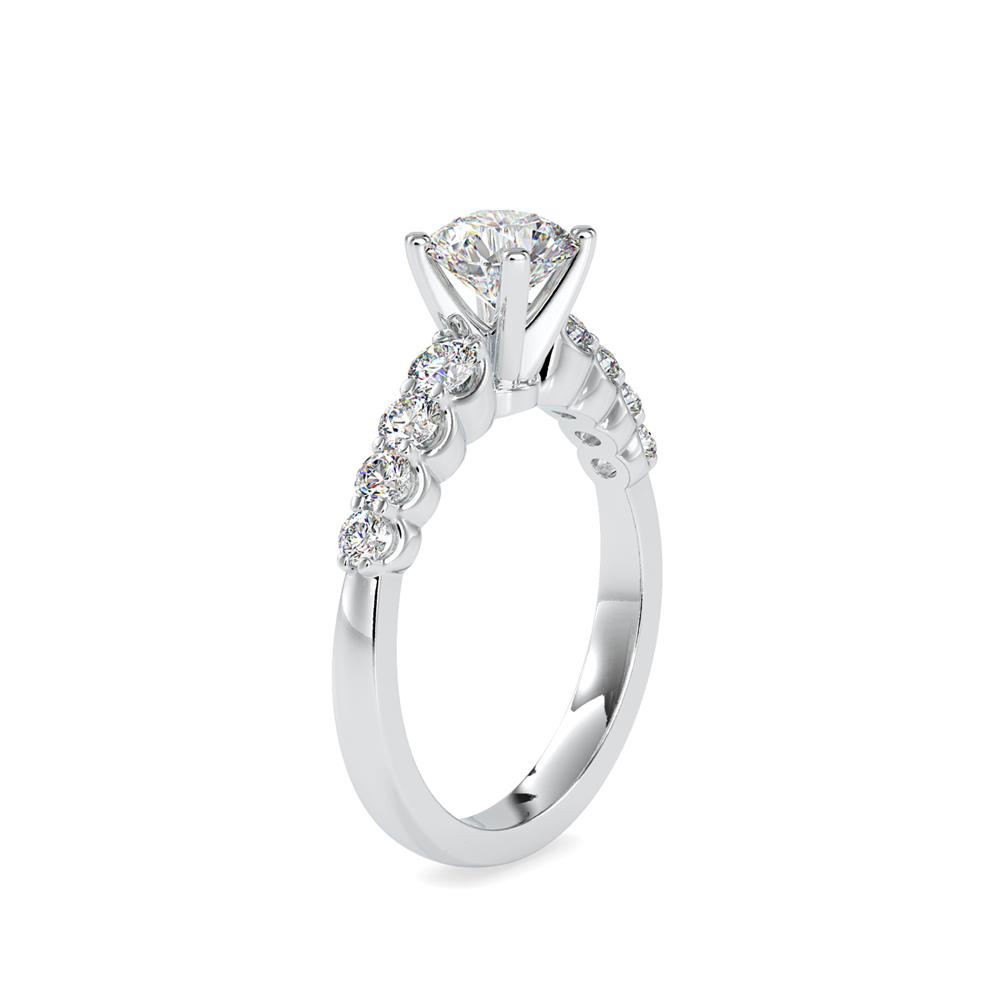 Round 4 prong Diamond Solitaire Engagement Ring