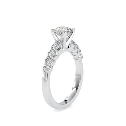 Round 4 prong Diamond Solitaire Engagement Ring