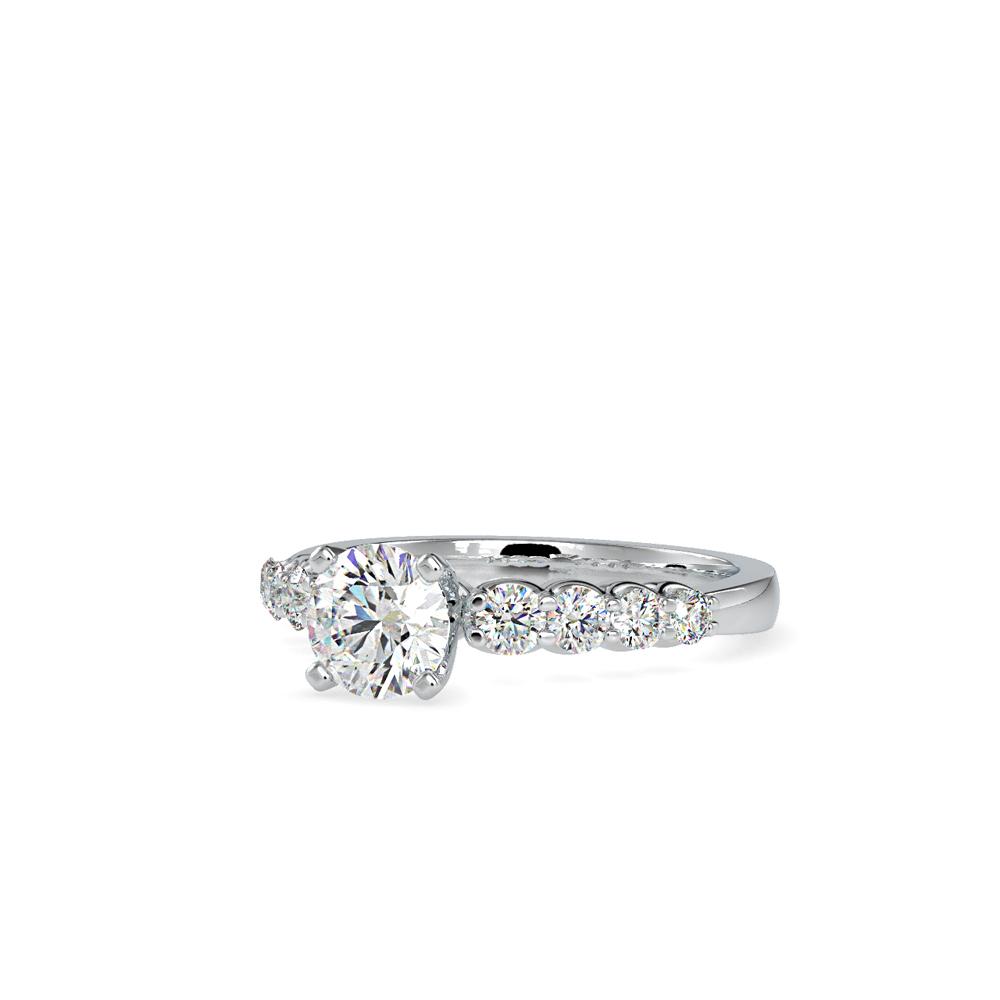 Round 4 prong Diamond Solitaire Engagement Ring