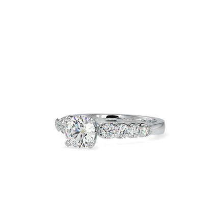 Round 4 prong Diamond Solitaire Engagement Ring