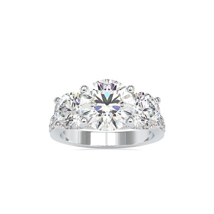 Three-Stone Round Diamond Engagement Ring