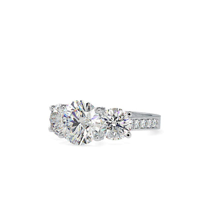 Three-Stone Round Diamond Engagement Ring