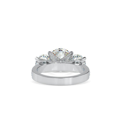 Three-Stone Round Diamond Engagement Ring