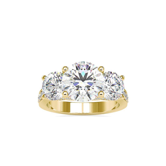 Three-Stone Round Diamond Engagement Ring