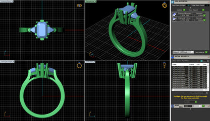 Petite 3-Stone Emerald Solitaire Engagement Ring