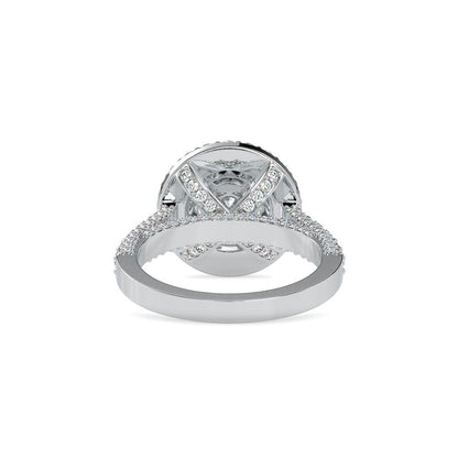 Vintage Round Double Halo Diamond Engagement Ring