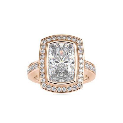Princess Halo Diamond Engagement Ring