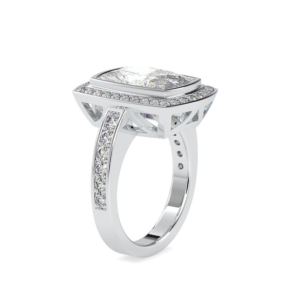 Princess Halo Diamond Engagement Ring