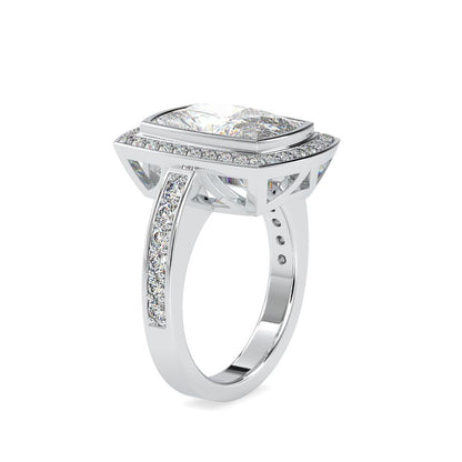 Princess Halo Diamond Engagement Ring