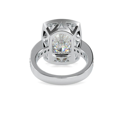 Princess Halo Diamond Engagement Ring