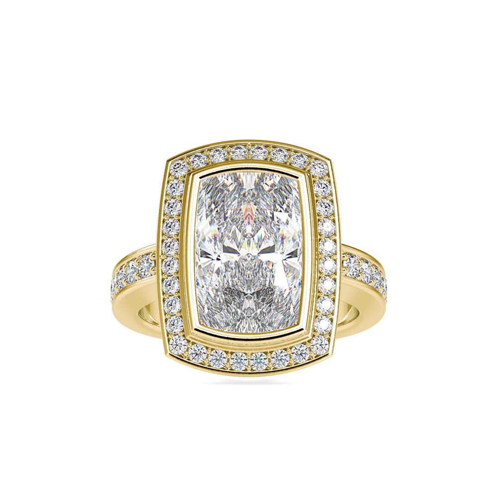 Princess Halo Diamond Engagement Ring