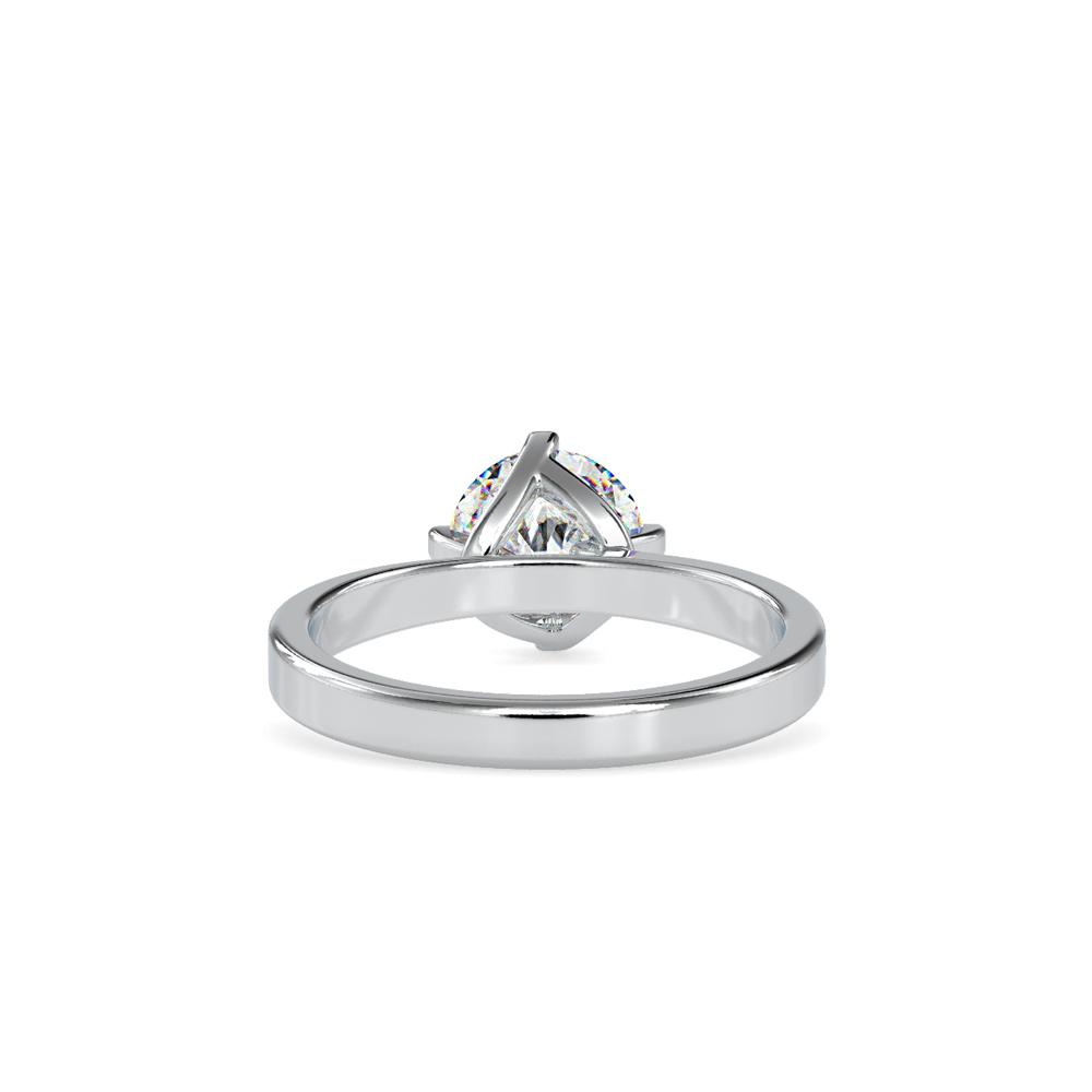 Petite 4 Prong Bypass Solitaire Engagement Ring