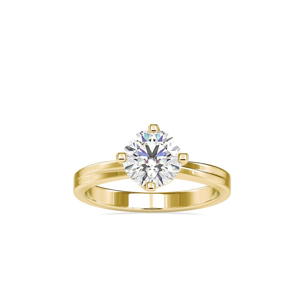 Petite 4 Prong Bypass Solitaire Engagement Ring