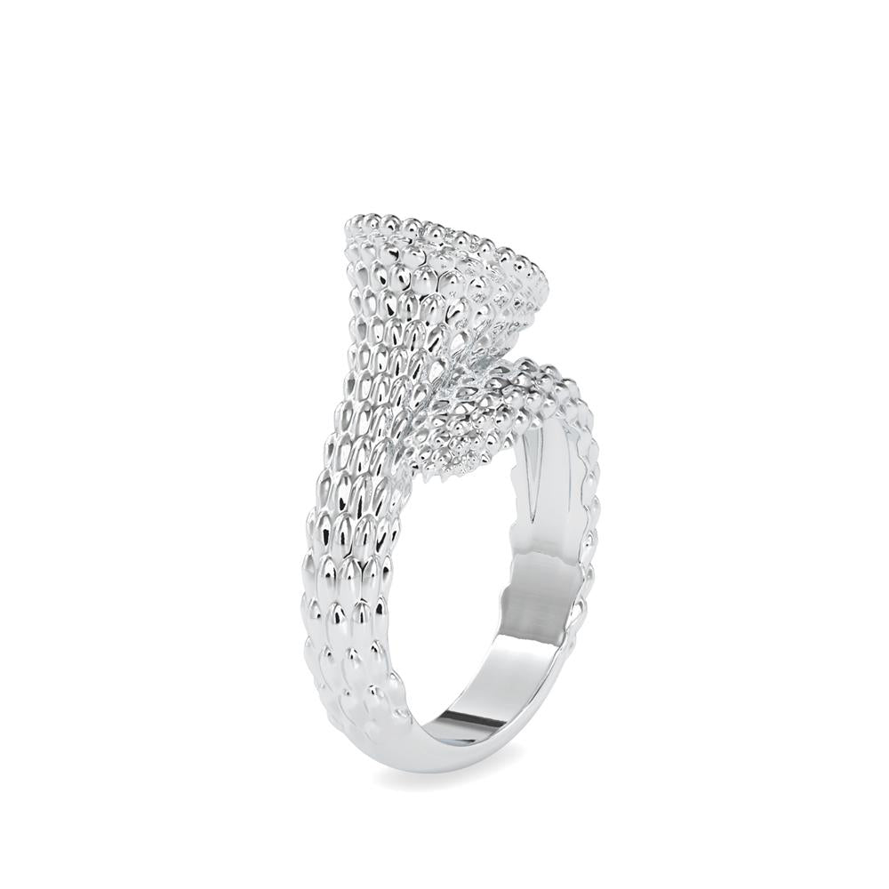 Snake Pattern Diamond Engagement Ring