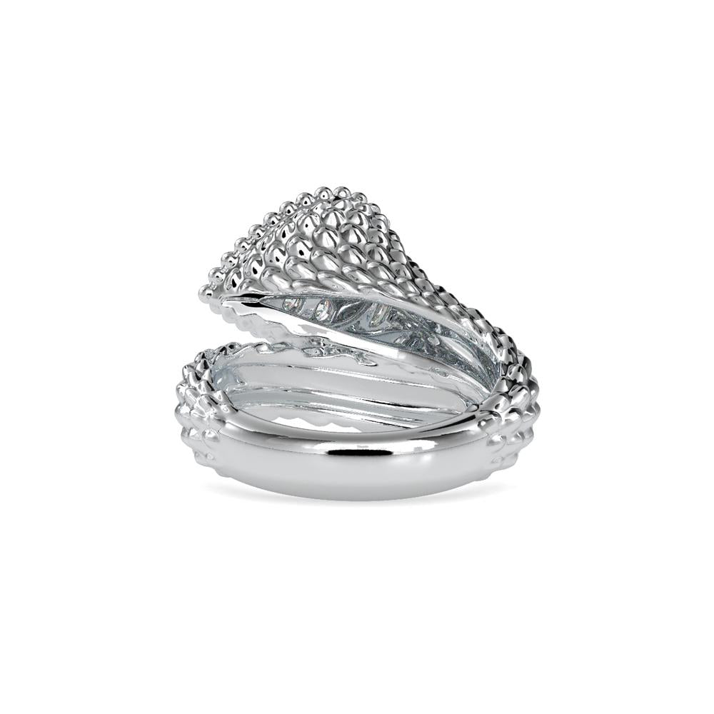 Snake Pattern Diamond Engagement Ring