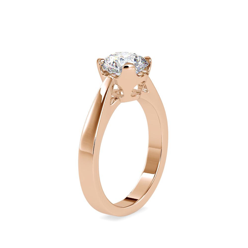 Classic 4 Prong Round Split Shank Solitaire Engagement Ring