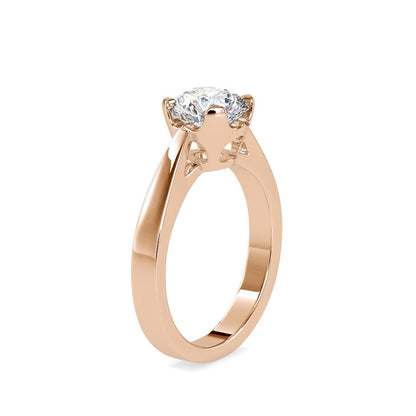 Classic 4 Prong Round Split Shank Solitaire Engagement Ring