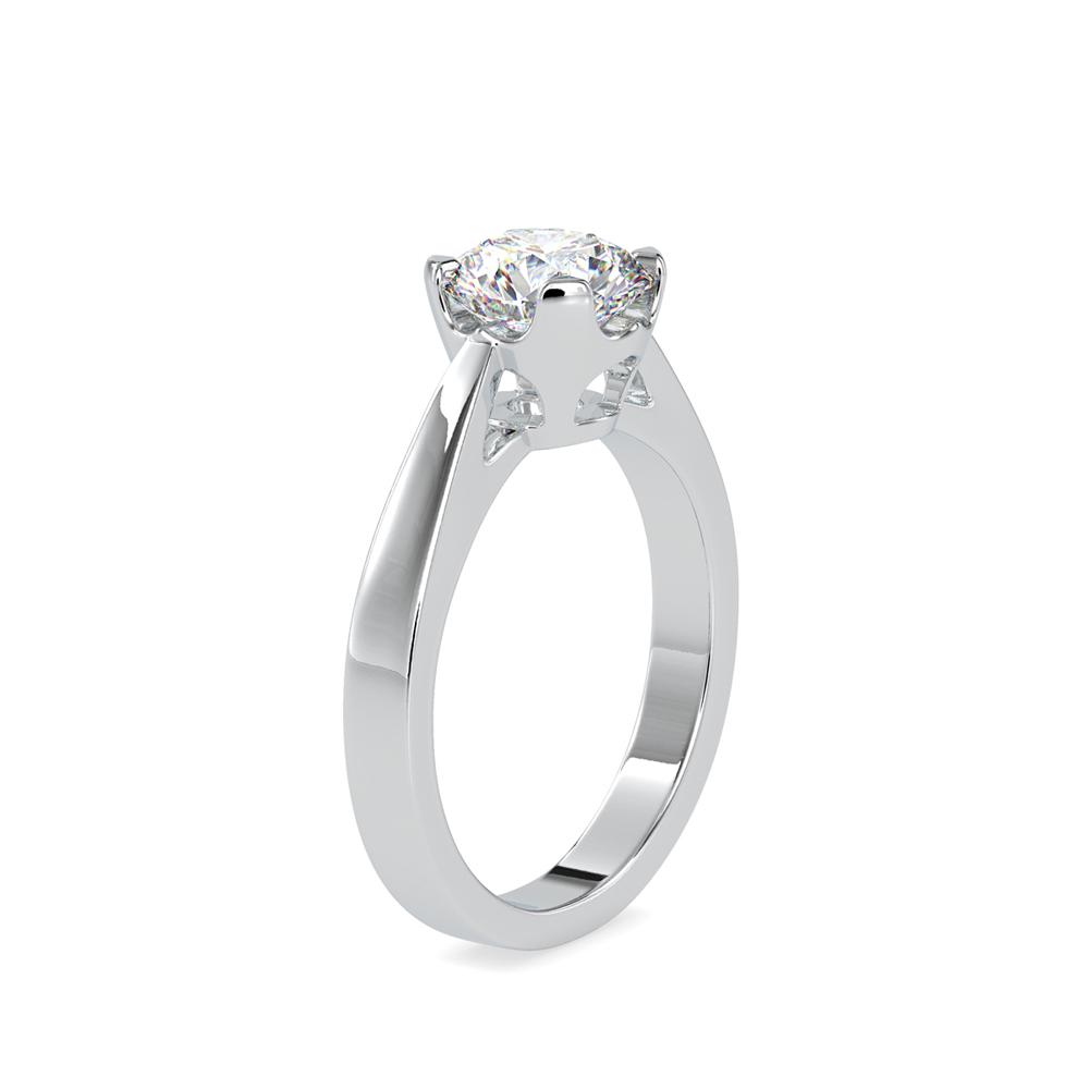 Classic 4 Prong Round Split Shank Solitaire Engagement Ring