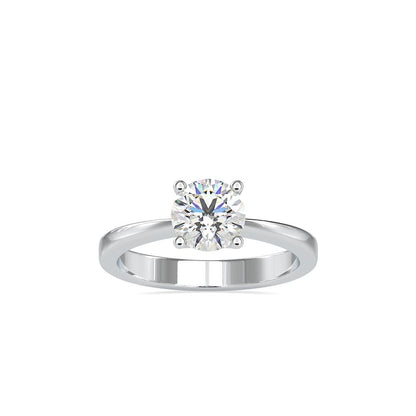 Petite Round Tapered Solitaire Engagement Ring