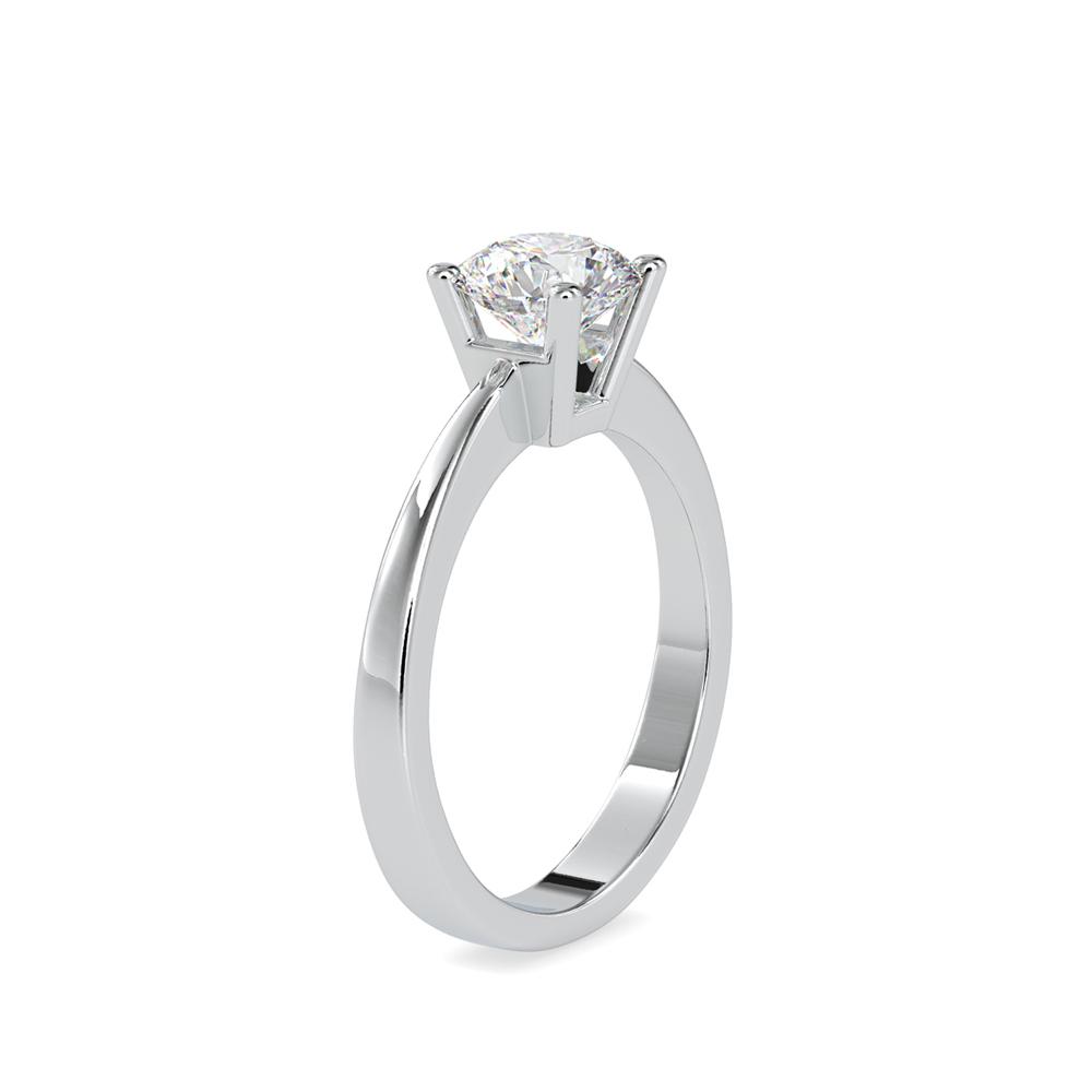 Petite Round Tapered Solitaire Engagement Ring