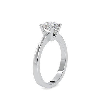 Petite Round Tapered Solitaire Engagement Ring