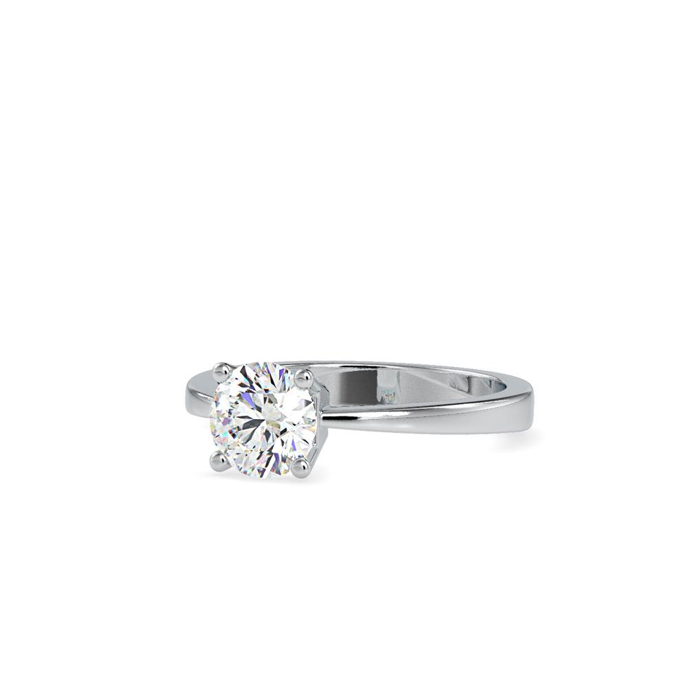 Petite Round Tapered Solitaire Engagement Ring