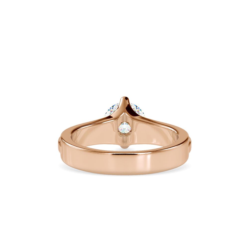 4 prong Round Wide Solitaire Engagement Ring