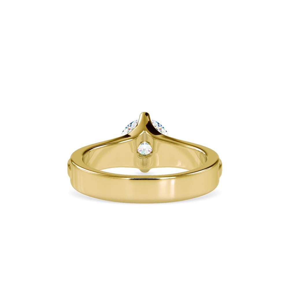 4 prong Round Wide Solitaire Engagement Ring