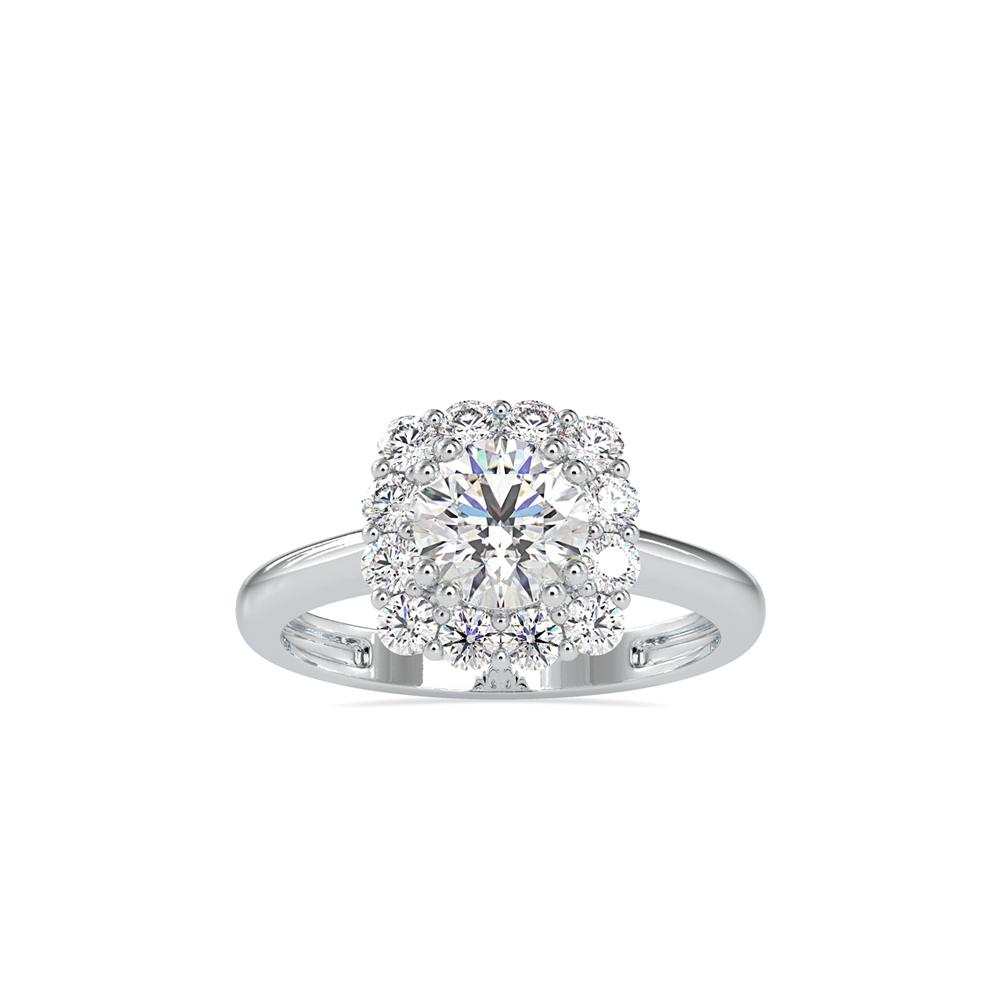 Round Halo Diamond Engagement Ring