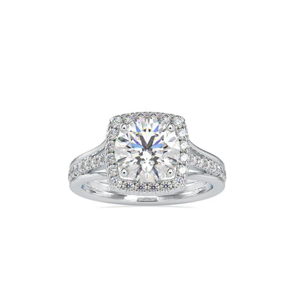 Round Halo Diamond Engagement Ring