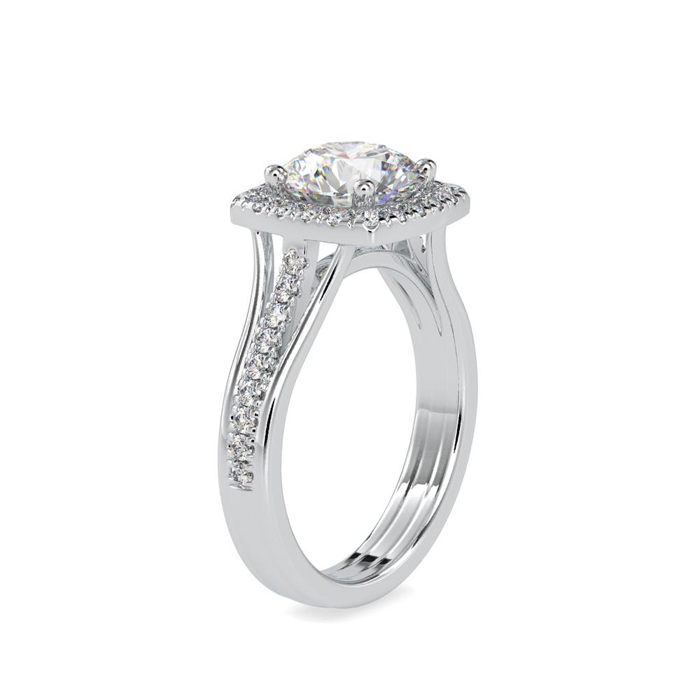 Round Halo Diamond Engagement Ring