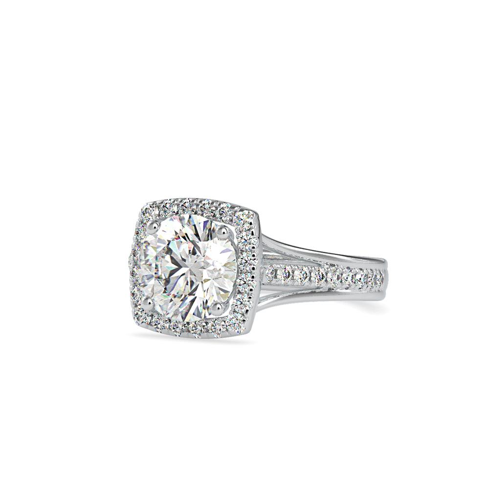 Round Halo Diamond Engagement Ring