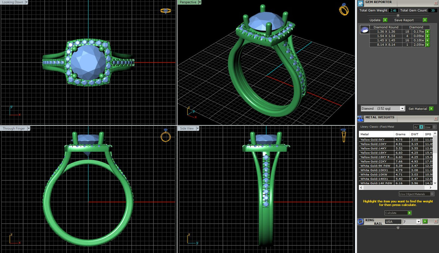 Round Halo Diamond Engagement Ring