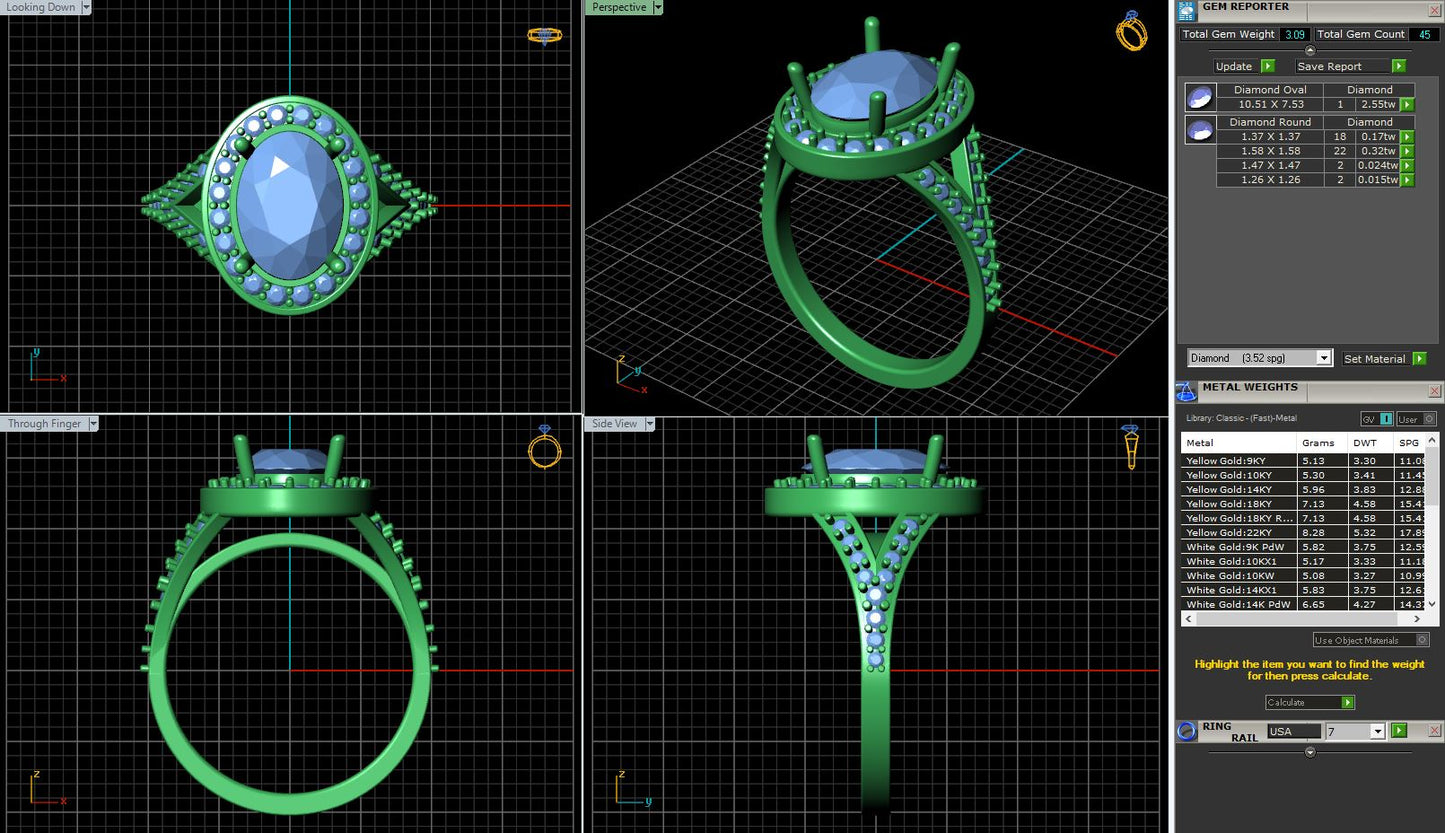 Oval Vintage Statement ring